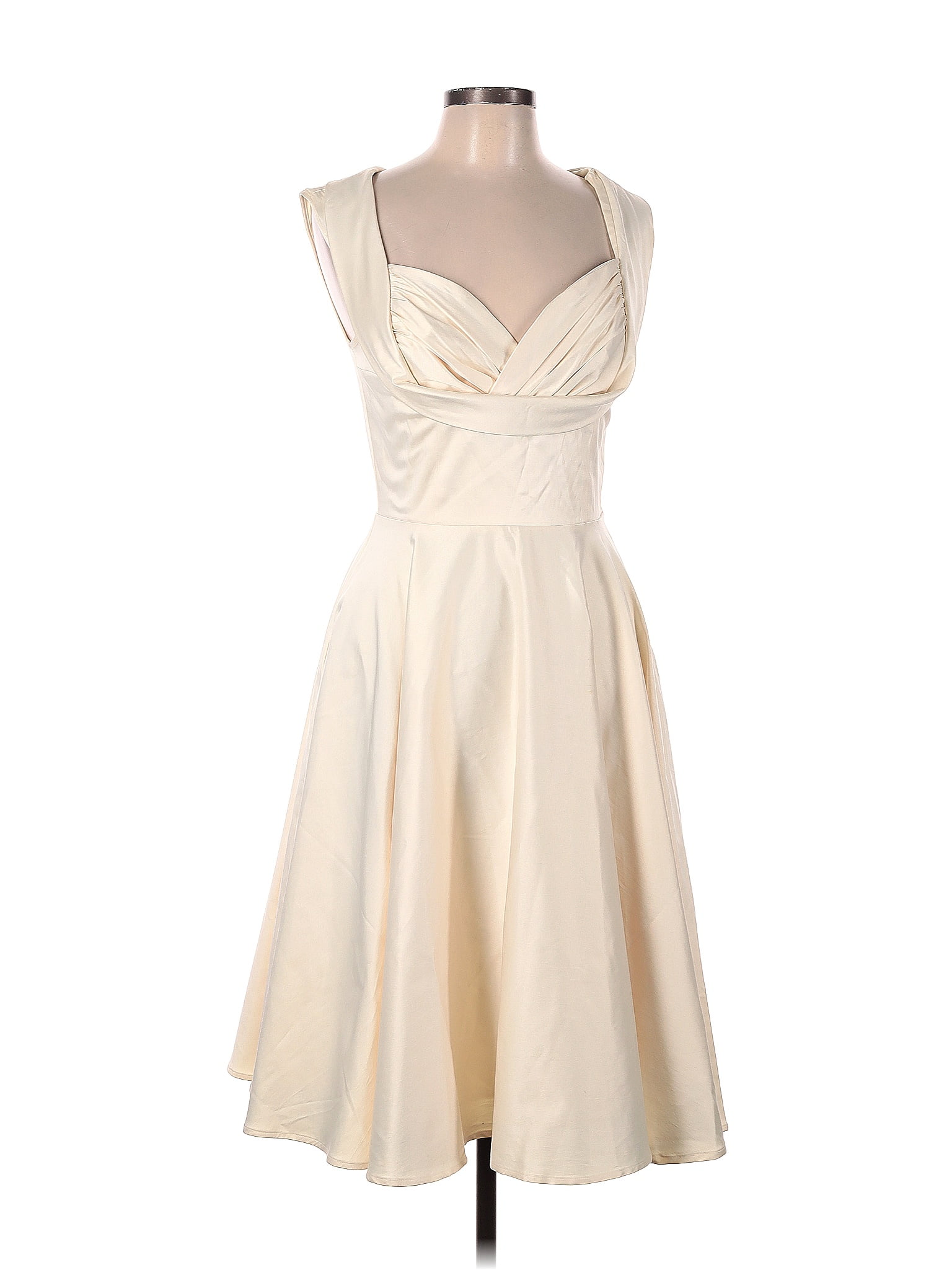 Candice Gwinn Solid Ivory Cocktail Dress Size 10 - 81% off | thredUP