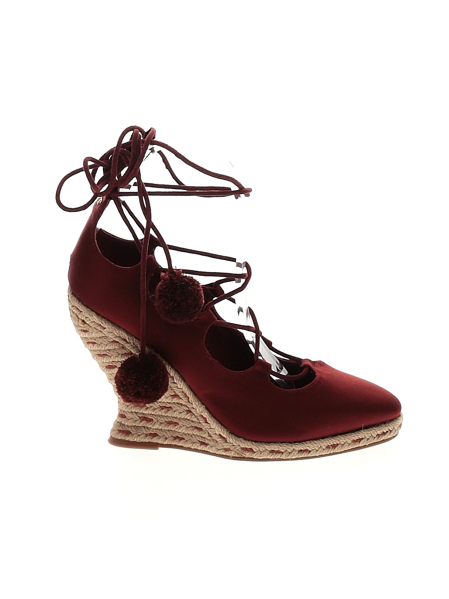 Womens clearance burgundy wedges