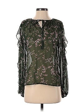 Slate & Willow Sheer Green Floral Blouse (view 1)