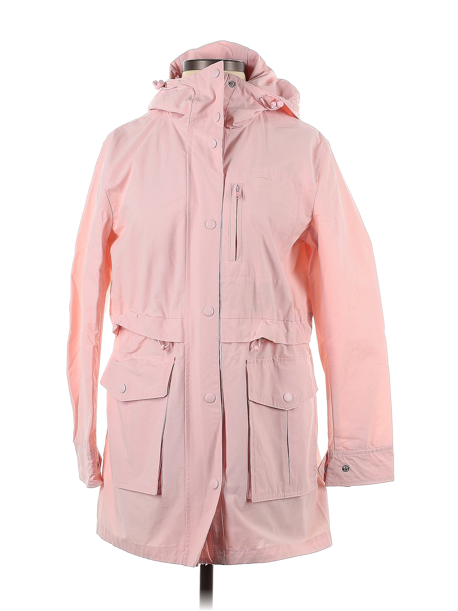 J crew pink rain on sale jacket