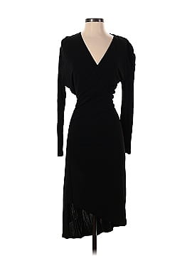 Atlein Black Long Sleeve Ruched Dress (view 1)