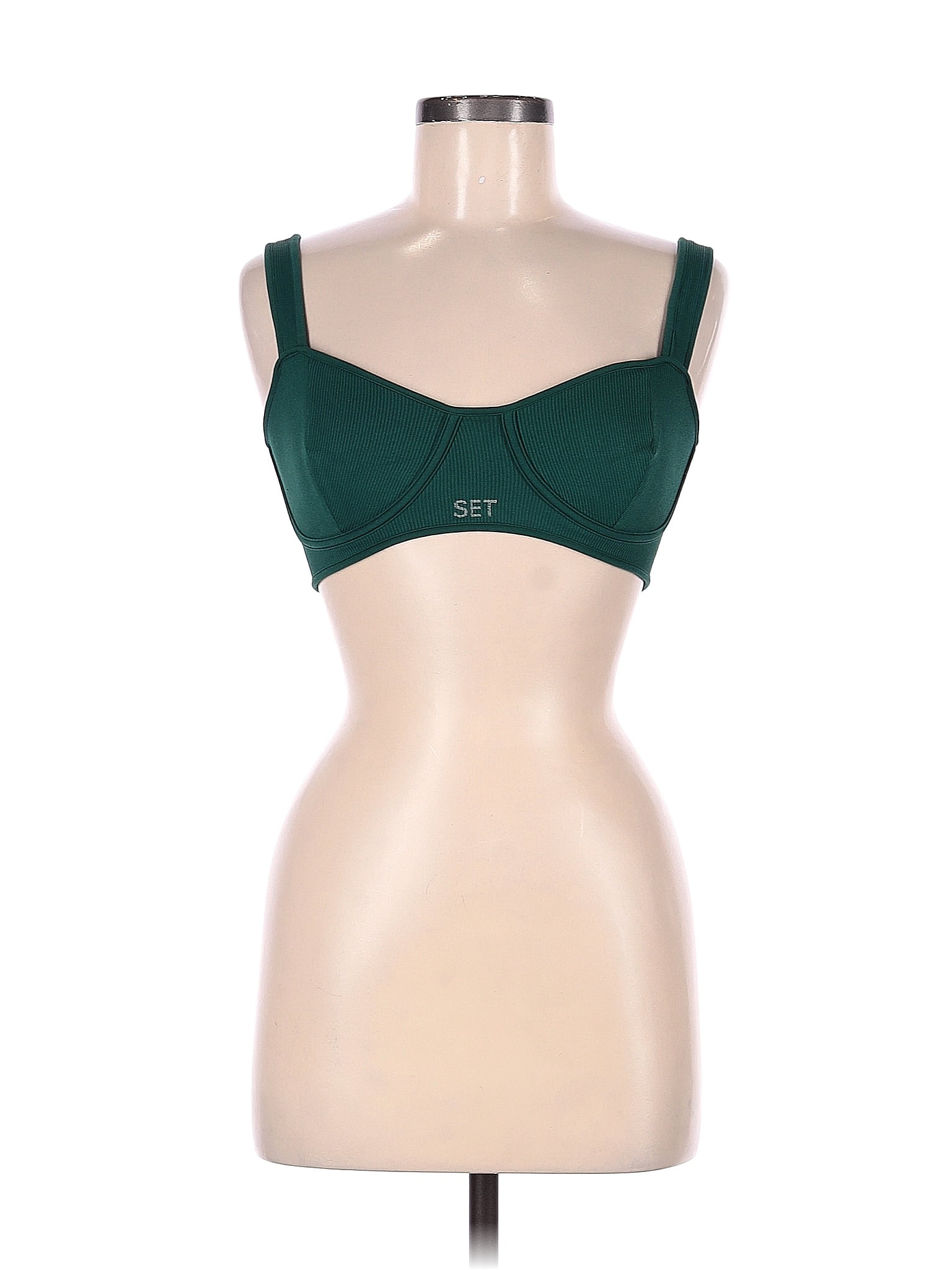 Set Active Green Sports Bra Size M - 63% off