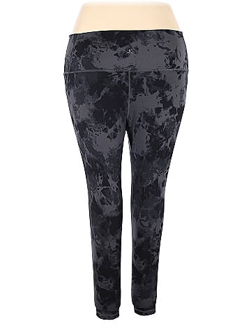 Danskin black and grey women's leggings. Patterned