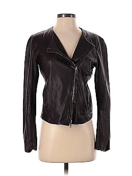 Vince. Cross Front Leather Jacket (view 1)