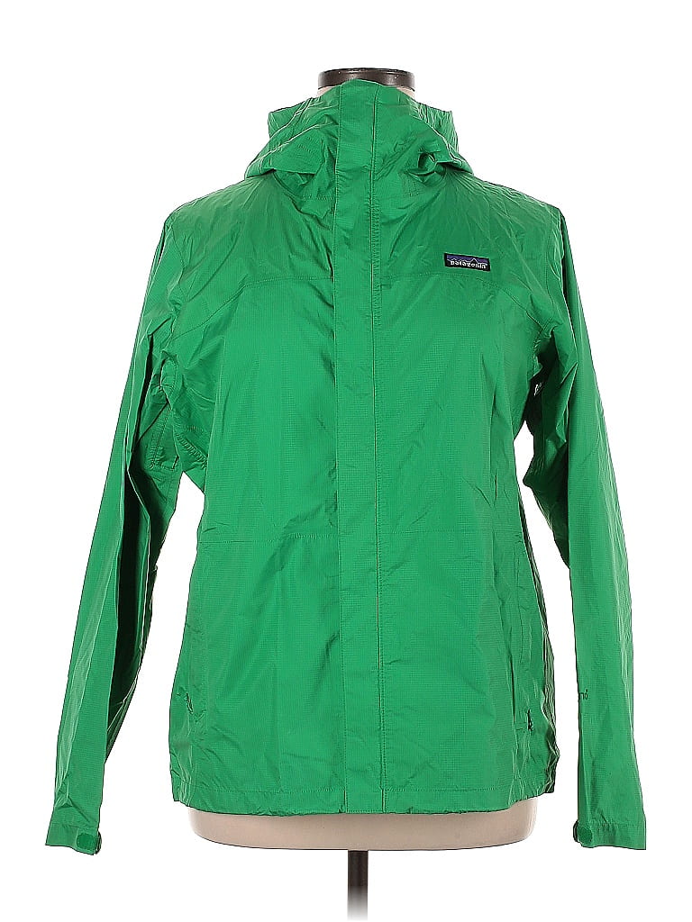 Patagonia 100% Polyamide Checkered-gingham Green Jacket Size XL - 57% ...