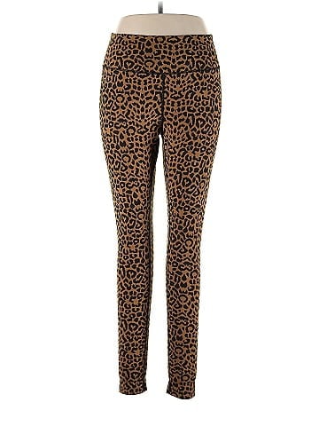 Core 10 Leopard Print Multi Color Brown Active Pants Size L - 67% off
