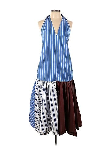 Teen Girls Sleeveless Striped Ruched Halter Top