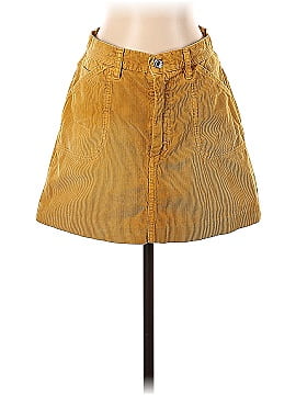 RE/DONE Yellow 70s Pocket Mini Skirt (view 1)