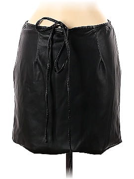 Bardot Strappy Faux Leather Mini Skirt (view 1)