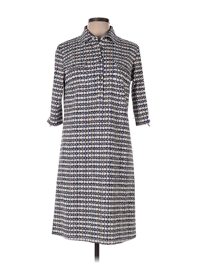 J. McLaughlin Multi Color Blue Casual Dress Size L - 75% off | thredUP