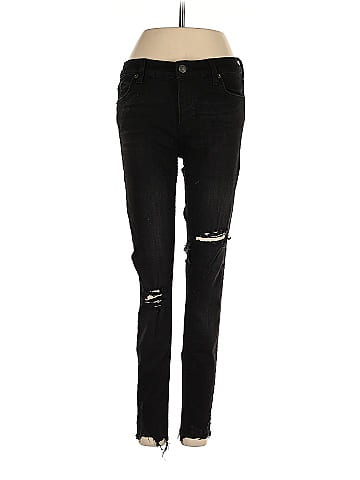 Free people best sale black jeggings