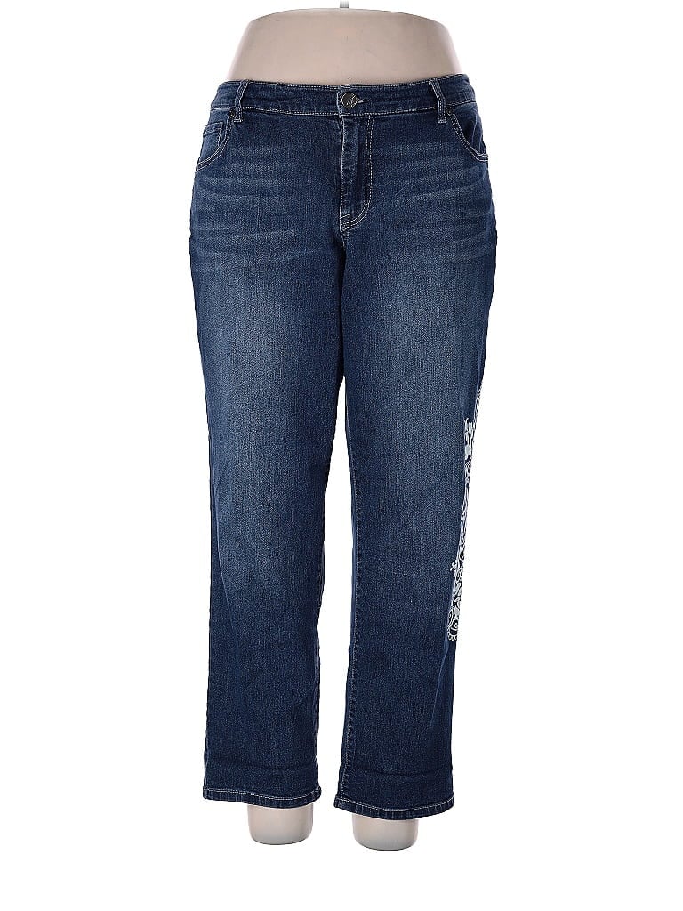 Style&Co Solid Blue Jeans Size 18 (Plus) - 45% off