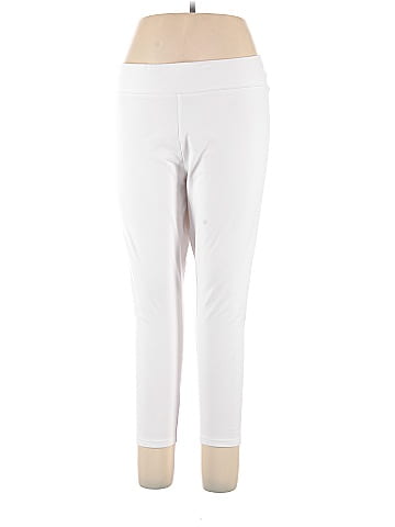 Simply Vera Vera Wang Solid White Leggings Size 1X (Plus) - 53% off
