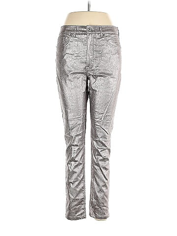 Express Snake Print Silver Casual Pants Size 8 - 69% off
