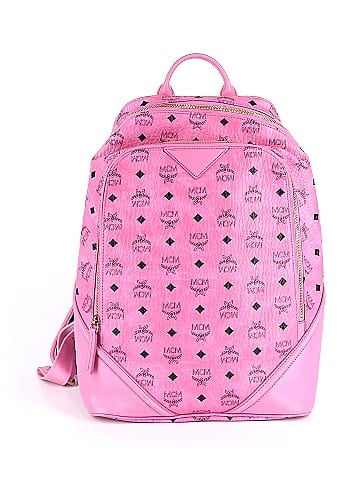 MCM 100 Leather Pink Leather Backpack One Size 19 off thredUP