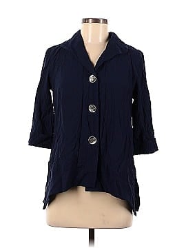 JM Collection 3/4 Sleeve Button-Down Shirt (view 1)