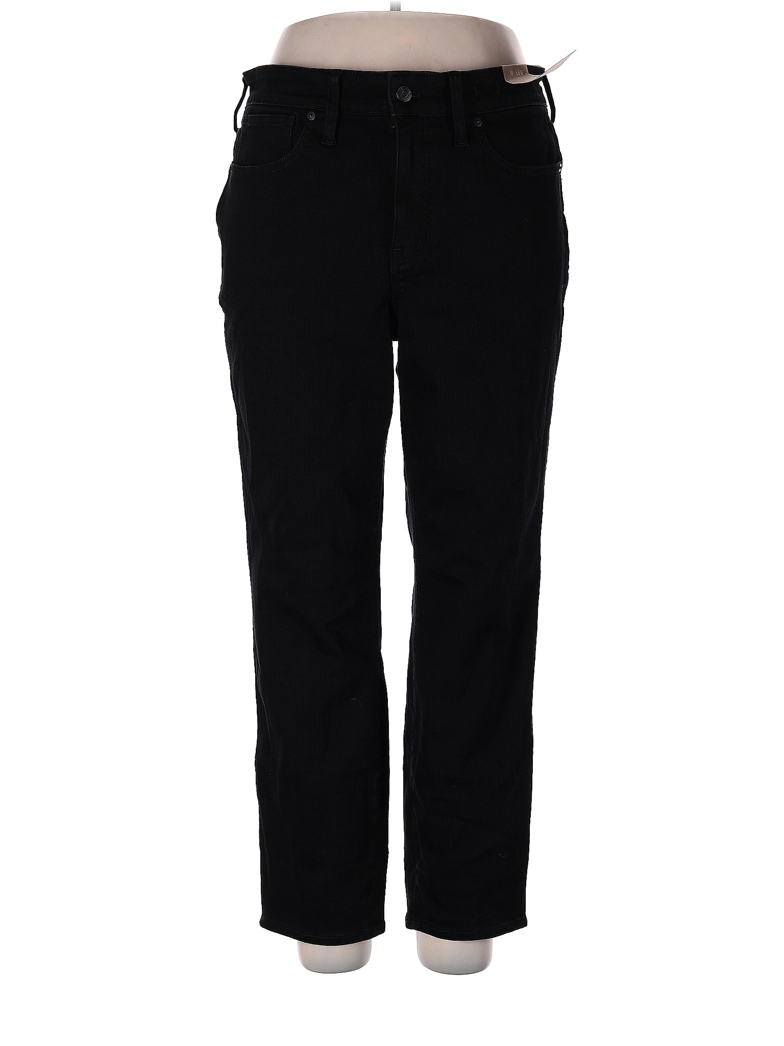Madewell Black Plus Curvy Stovepipe Jeans in Black Rinse Wash Size 18 ...