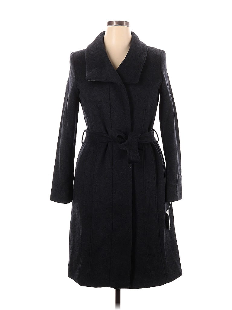 Cole Haan Solid Black Wool Coat Size 14 - 19% off | thredUP