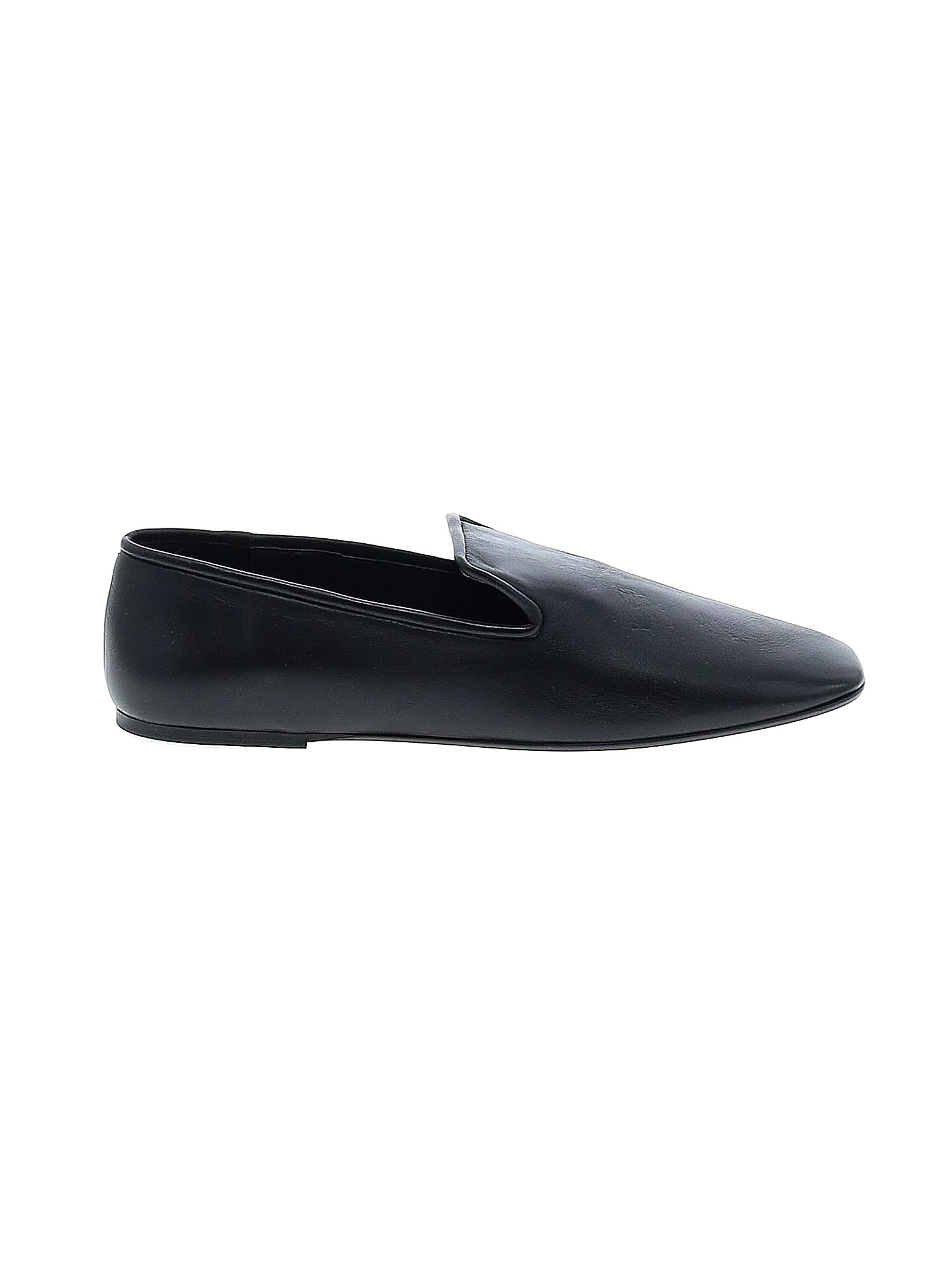 Everlane 100 leather solid black flats size 8 1 2 47 off thredup