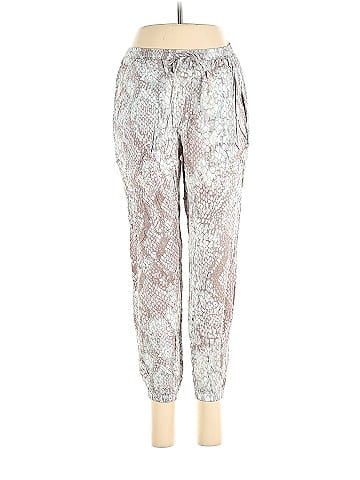 Olivaceous 100% Rayon Snake Print Multi Color Silver Casual Pants