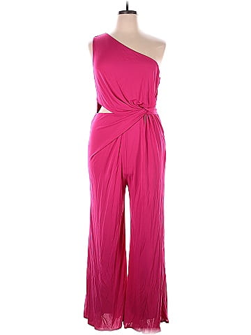 Halston one 2025 shoulder jumpsuit