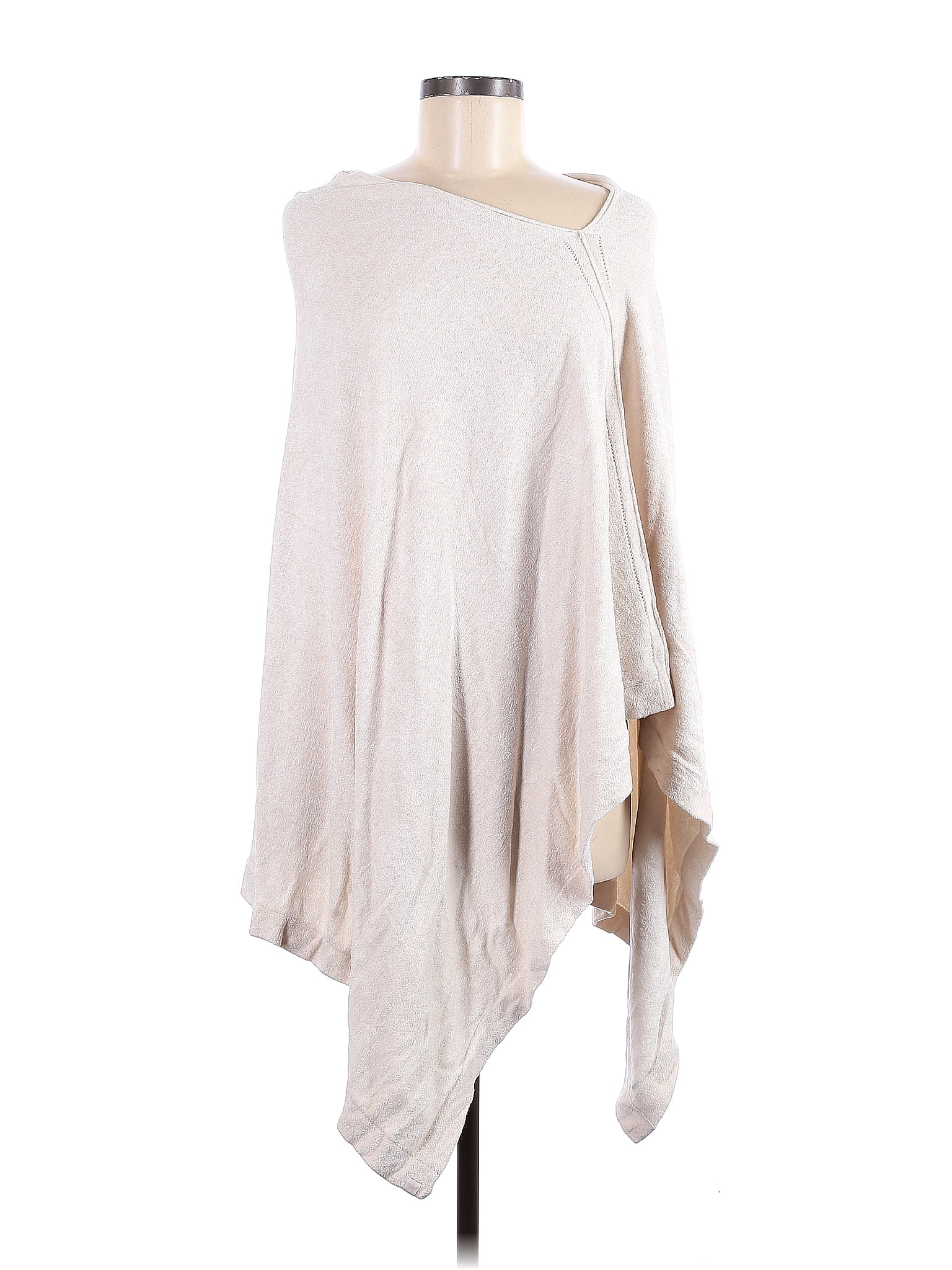 Barefoot Dreams Solid Ivory Tan Poncho One Size (Plus) - 50% off | thredUP