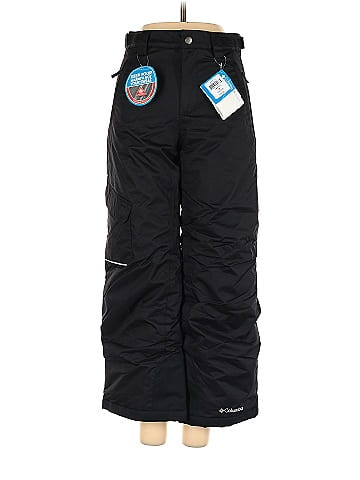 Columbia 100% Nylon Solid Black Snow Pants Size M - 75% off