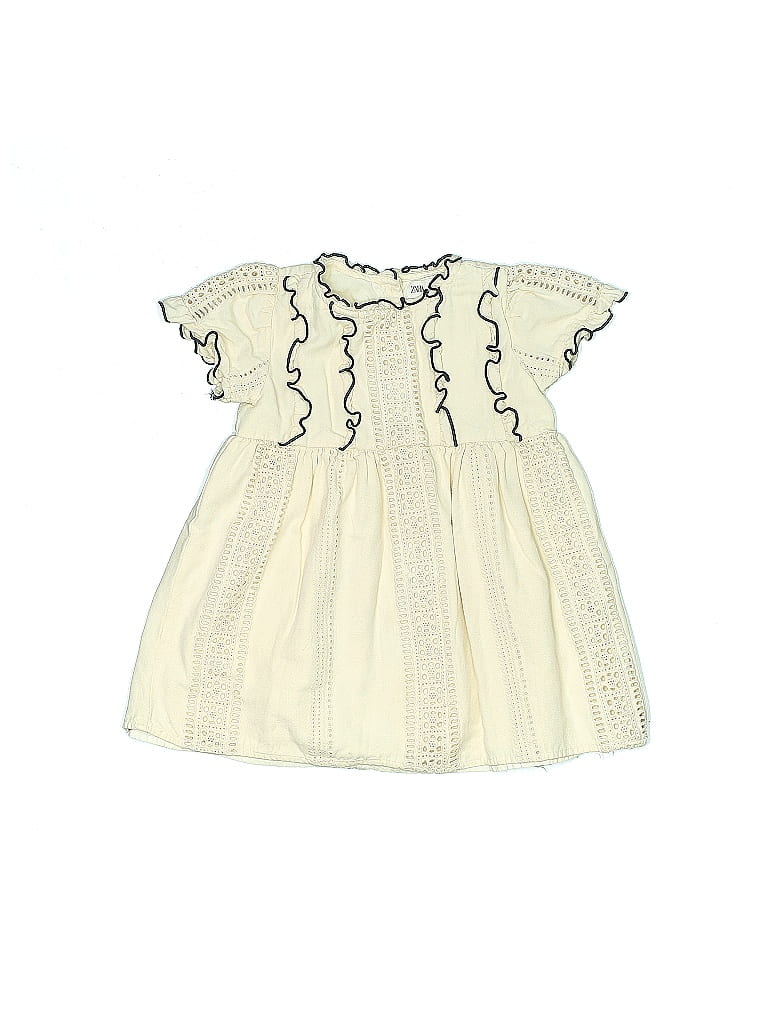 Zara Baby 100% Baumwolle Solid Ivory Dress Size 3 - 4 - 50% off | thredUP