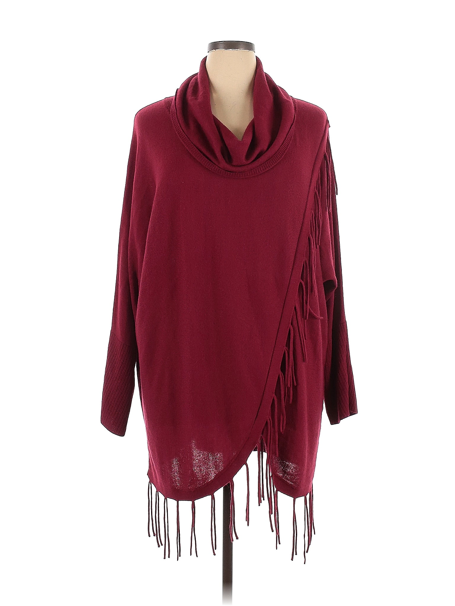 Kate And Mallory Designs 100 Acrylic Solid Maroon Burgundy Turtleneck