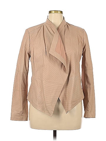 G.I.L.I. 100% Cotton Stripes Tan Jacket Size 14 - 71% off