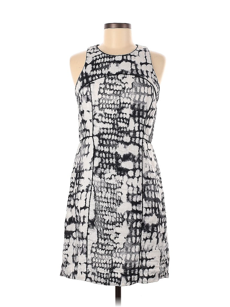 Cynthia Rowley TJX 100% Linen Multi Color Gray Casual Dress Size 6 - 62 ...