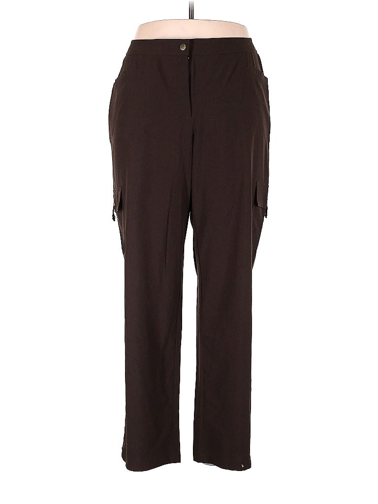 Pantalon Chico's Zenergy - Taille 1, Marron, Anti-froissable, Poly/spandex, Occasion Très Bon état