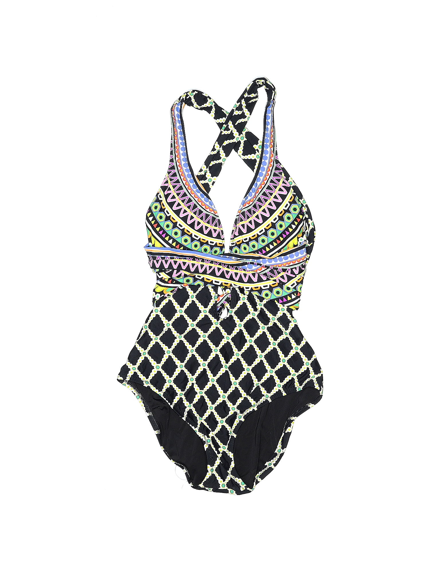 Trina Turk Multi Color Black One Piece Swimsuit Size 6 - 74% off | ThredUp