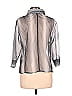 A'nue Ligne 100% Polyester Silver 3/4 Sleeve Blouse Size L - photo 2