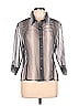 A'nue Ligne 100% Polyester Silver 3/4 Sleeve Blouse Size L - photo 1