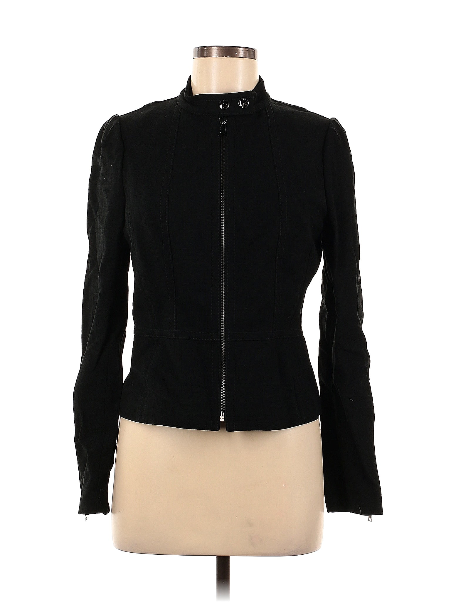 Ann Taylor 100% Acetate Solid Black Jacket Size 6 - 80% off | thredUP