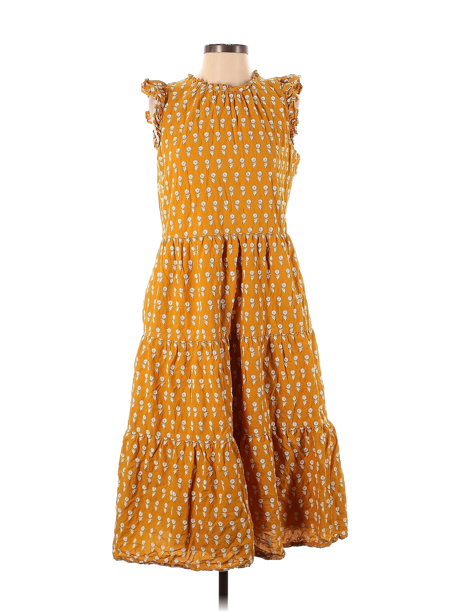J.Crew 100 Cotton Yellow Casual Dress Size S 71 off ThredUp