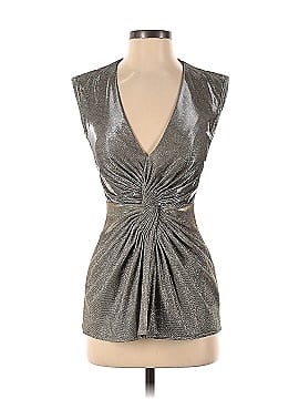 IEENA for Mac Duggal Silver Sequin V-neck Gown (view 1)