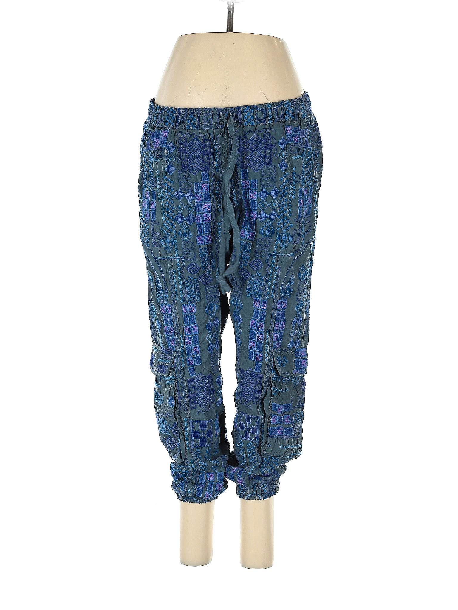 Johnny Was Snake Print Blue Casual Pants Size M - 82% off | thredUP