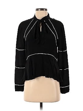 Nicole Miller Solid Piping Tie Blouse (view 1)