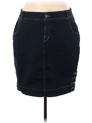 Black denim skirt outlet size 20