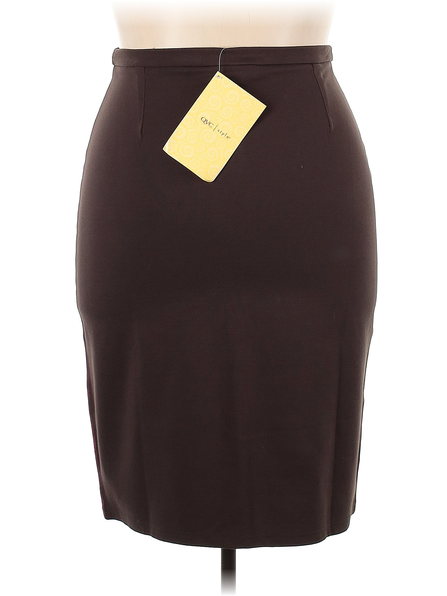 brown pencil skirt qvc