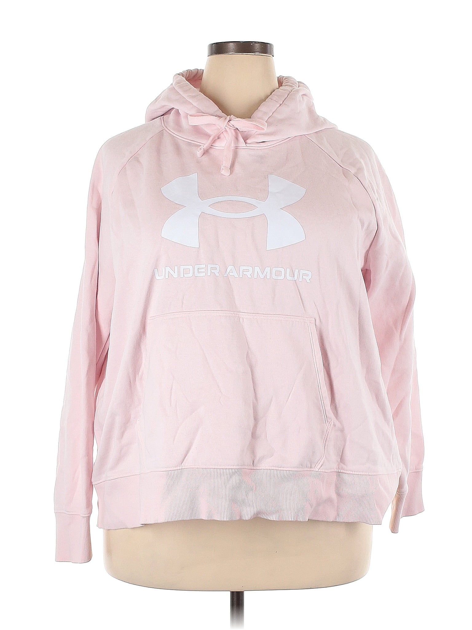 Under Armour Pink Pullover Hoodie Size 2X (Plus) 50 off thredUP