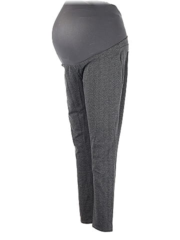 Motherhood Solid Gray Dress Pants Size L (Maternity) - 46% off
