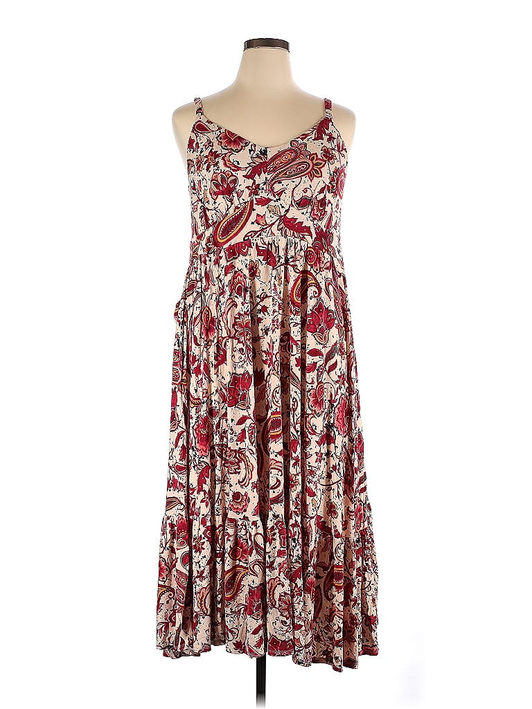 Torrid Multi Color Burgundy Casual Dress Size 2X Plus (2) (Plus) - 69% ...