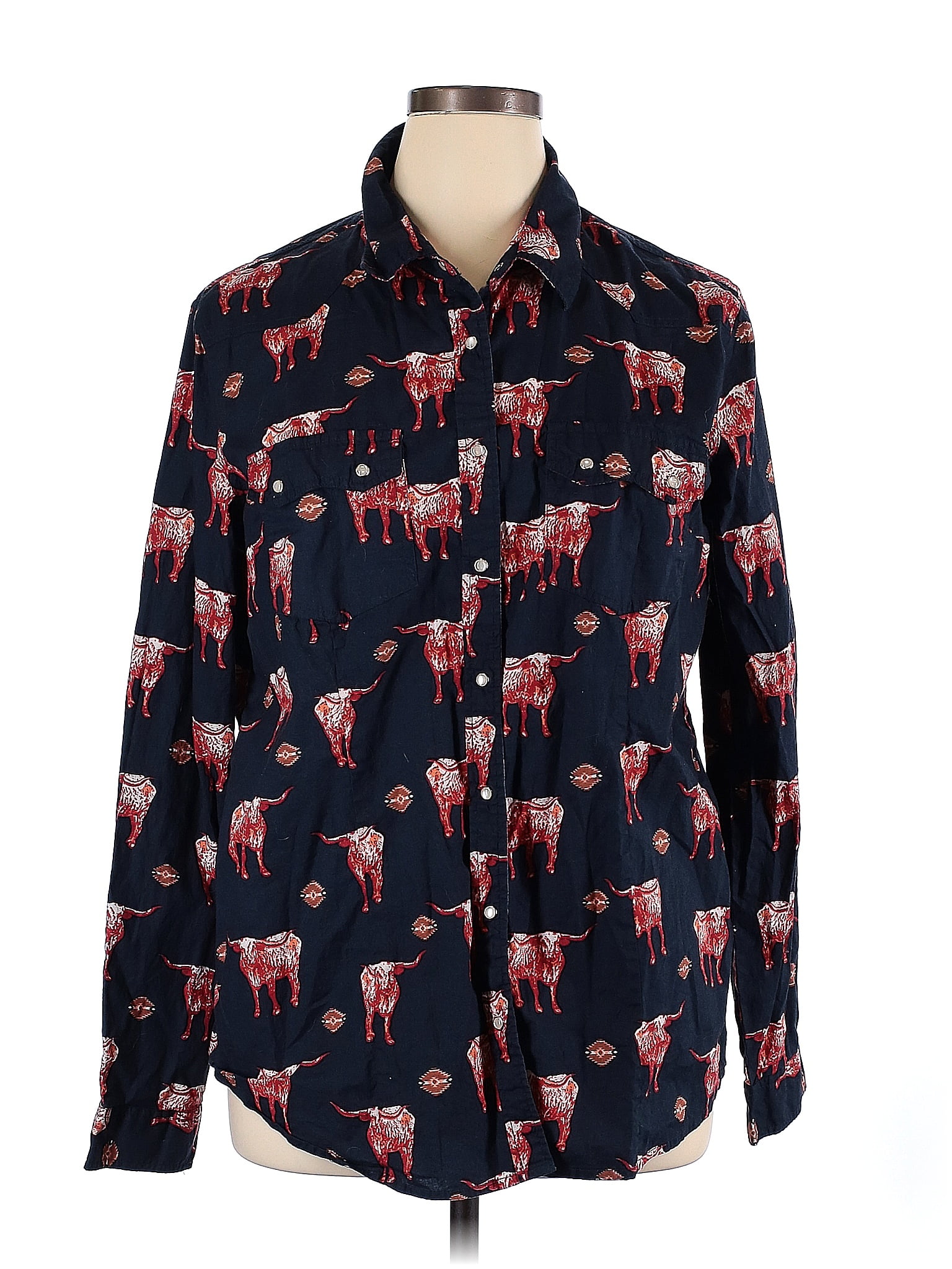 Assorted Brands 100 Cotton Navy Black Long Sleeve ButtonDown Shirt Size XXL 60 off thredUP