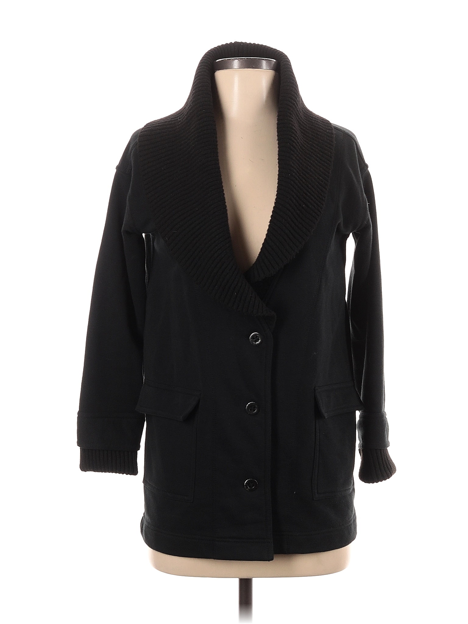 Daily Practice By Anthropologie Solid Black Jacket Size XXS - 66% off ...