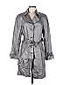 Worth 100% Linen Silver Trenchcoat Size M - photo 1