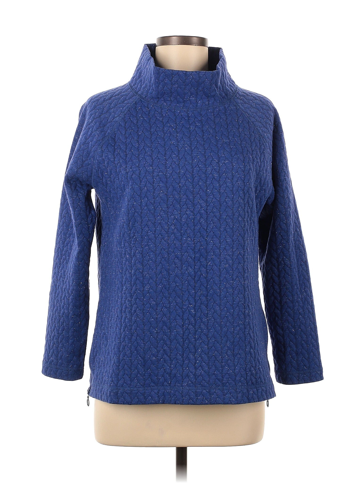 Talbots Color Style Sheet T by Talbots Color Block Blue Turtleneck Sweater Size M - 73% off | thredUP