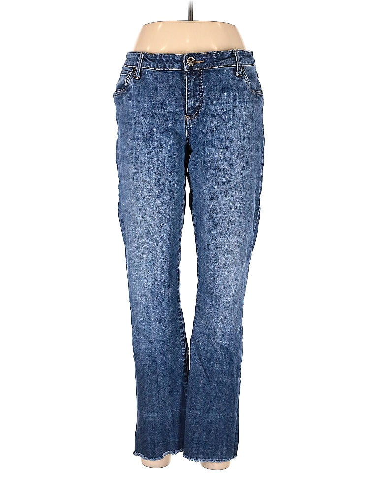 Kut from the Kloth Solid Blue Jeans Size 14 - 63% off | thredUP
